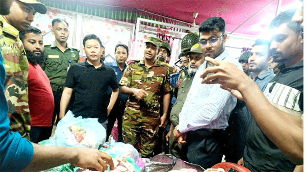 জৈন্তাপুরে হরিপুর বাজারে পাখির মাংস বিক্রির অভিযোগে দুই হোটেল সিলগালা