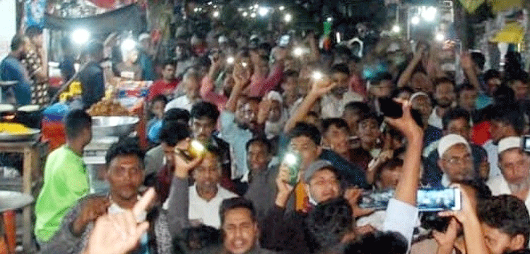 গোয়াইনঘাটে হাকিম চৌধুরীর সমর্থনে স্লোগান আর উচ্ছ্বাসে জনতার ঢল