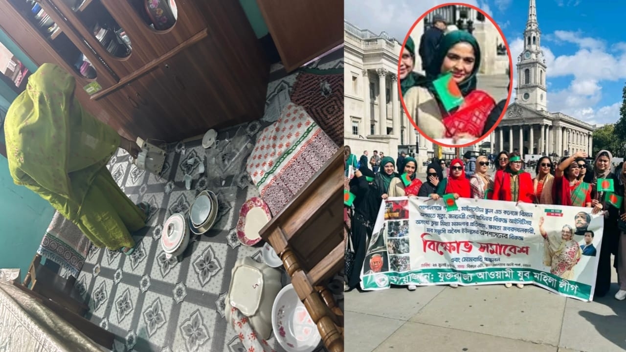 লন্ডনে আন্দোলন দেশে যুবলীগ নেত্রী জিবা বেগমের বাড়িতে হামলা-ভাংচুর