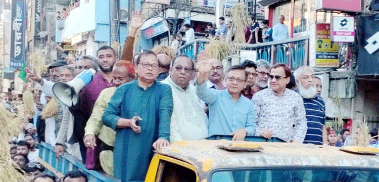সিলেটে বিএনপির বিজয়র‌্যালিতে নেতাকর্মীর ঢল