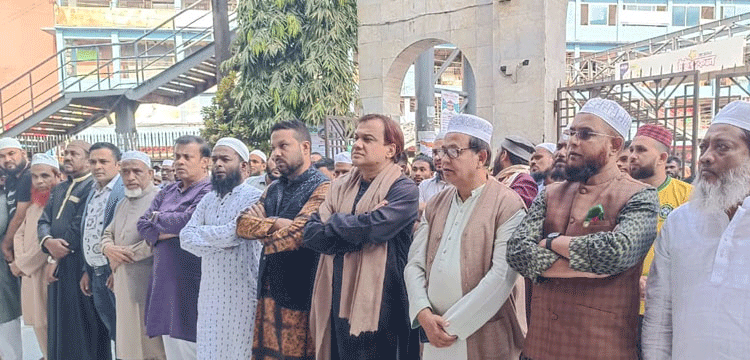 সিলেটে হাদির গায়েবানা জানাজা অনুষ্ঠিত