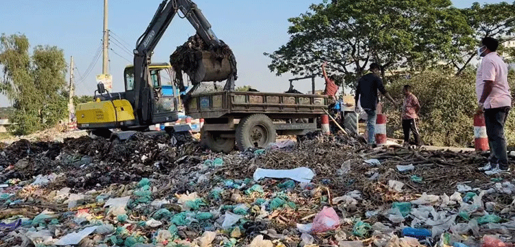 হবিগঞ্জে খোয়াই পারের বর্জ্য অপসারণ, চলছে সৌন্দর্য বর্ধন