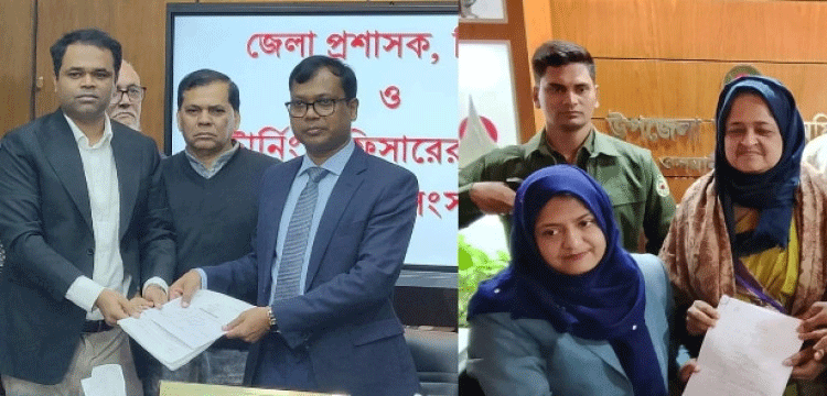 সিলেট-২ আসনে ছেলেসহ তাহমিনা রুশদীর লুনার মনোনয়নপত্র দাখিল