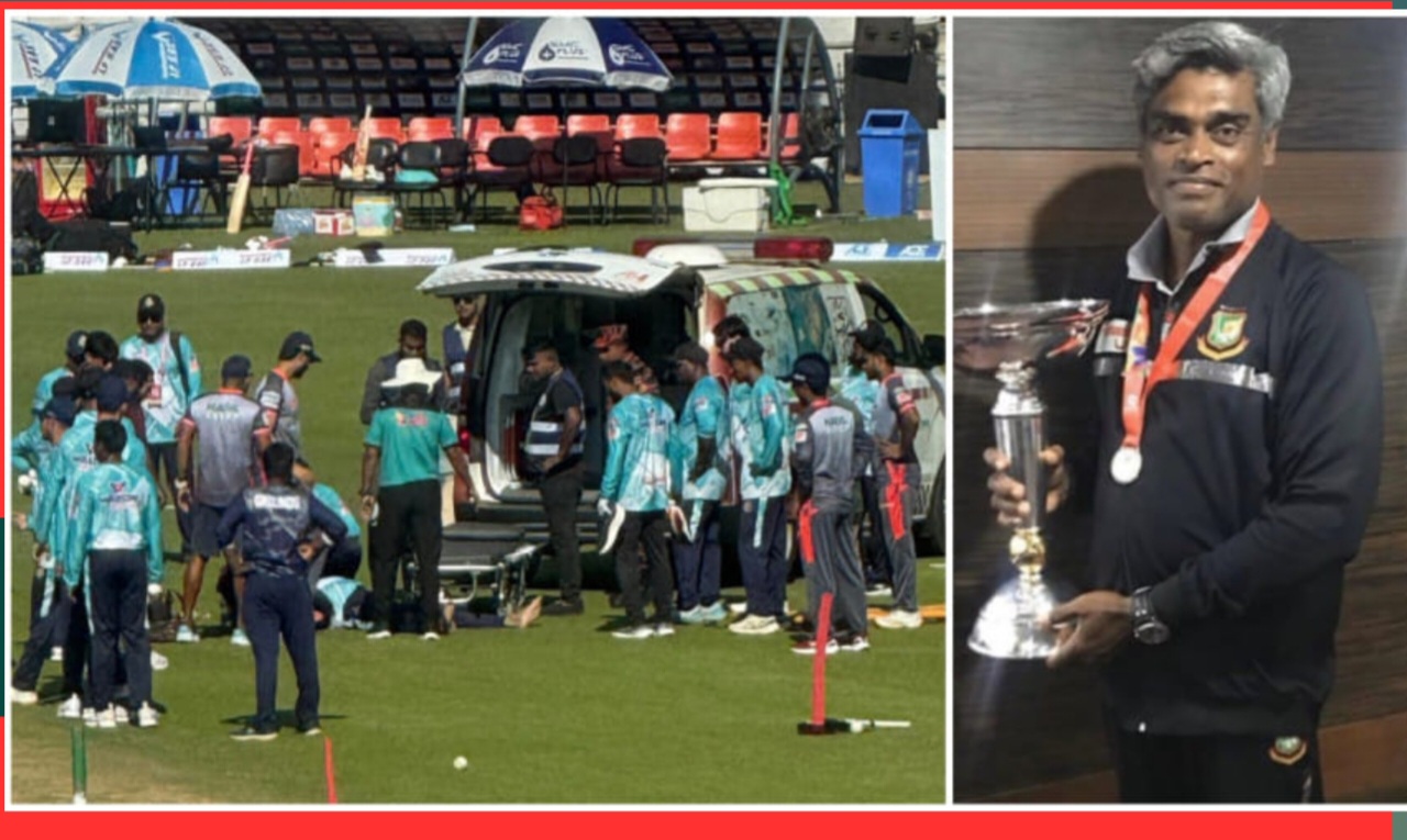 বিপিএল উত্তেজনার মাঝে মাঠে লুটিয়ে পড়লেন ঢাকা দলের সহকারী কোচ