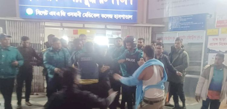 ওসমানী হাসপাতালে শিক্ষানবিশ চিকিৎসকের ওপর হামলার ঘটনায় আটক ৩