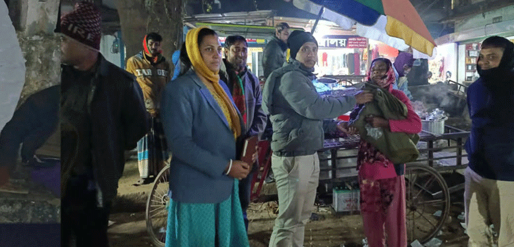 জৈন্তাপুরে শীতার্ত ভবঘুরে মানুষের পাশে উপজেলা প্রশাসন
