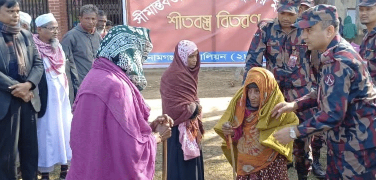 সুনামগঞ্জে বিজিবির কম্বল বিতরণ ও সীমান্ত সচেতনতা সভা