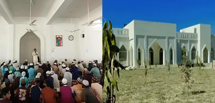 ভোলাগঞ্জ স্থলবন্দরে দৃষ্টিনন্দন জামে মসজিদের আনুষ্ঠানিক যাত্রা শুরু