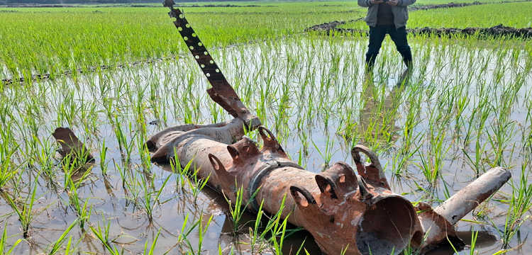 নবীগঞ্জে হাওড়ে পড়ে আছে দ্বিতীয় বিশ্বযুদ্ধের ধ্বংসাবশেষ
