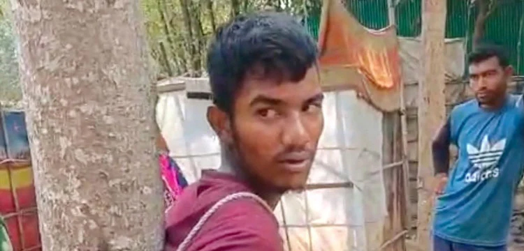 তাহিরপুরে চুরির অভিযোগে যুবক আটক করে পুলিশে সোপর্দ