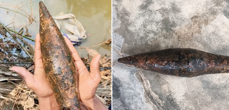 শ্রীমঙ্গলে ড্রেন খননের সময় মর্টার শেল উদ্ধার