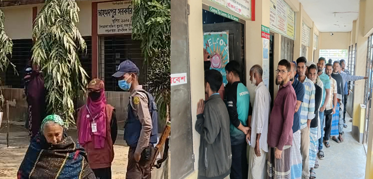 সিলেটে ভোটগ্রহণ : কোথাও ফাঁকা, কোথাও দীর্ঘ লাইন